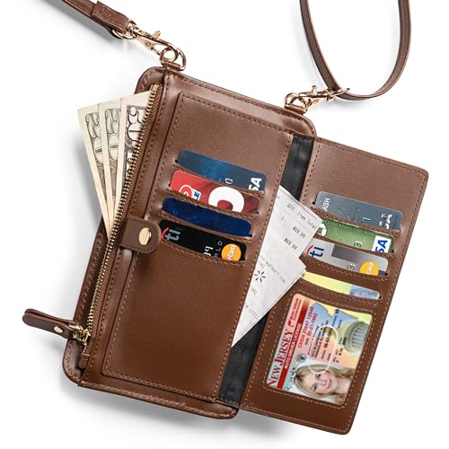 Image of Claasico Crossbody Phone Purse for Women - RFID Phone Case Wallet w /Magnetic Closure & Separate Zipper Pocket Crossbody Bag