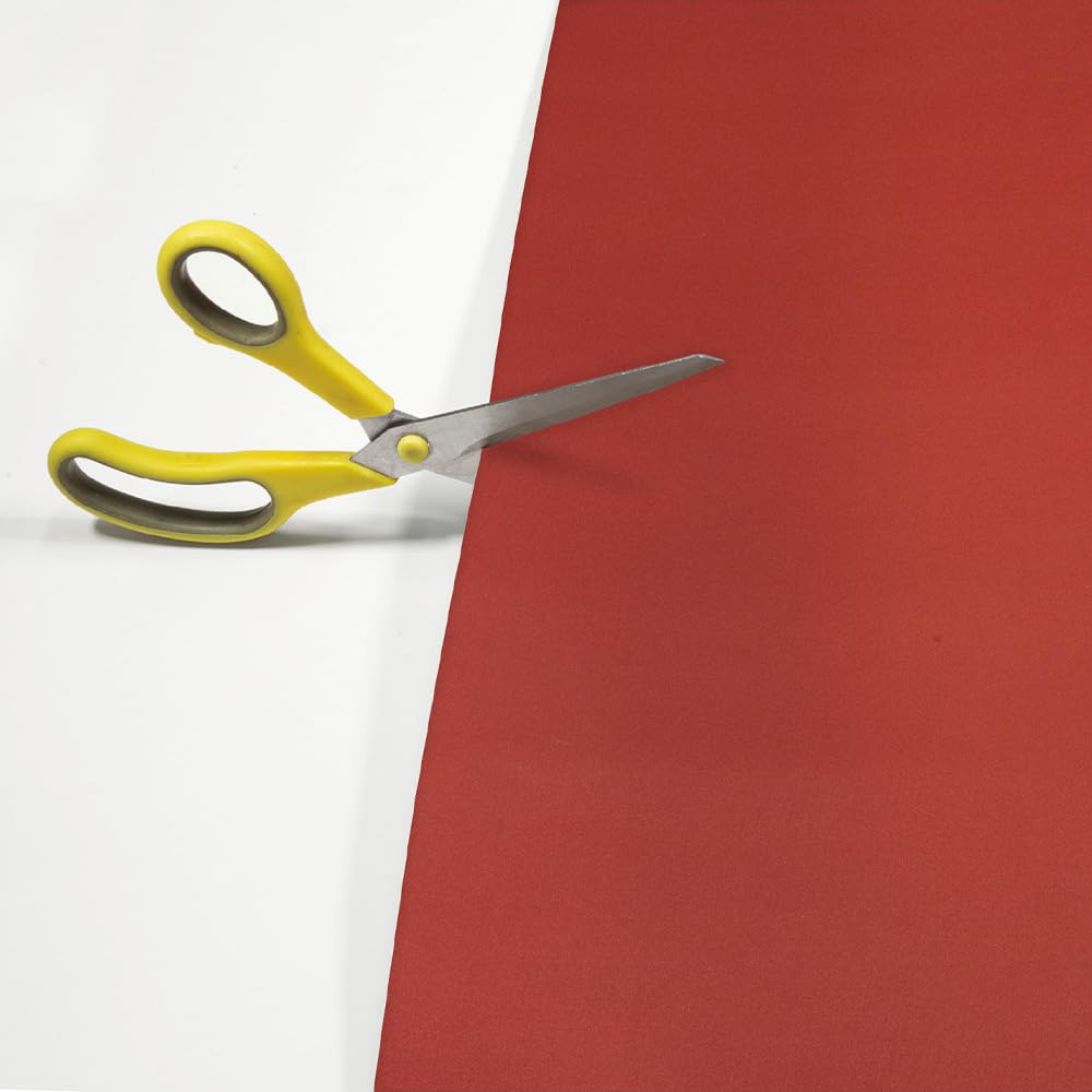 OLIVO.shop ROTOLO STYLE Tapis de cuisine sur mesure, tapis de cuisine antidérapant, tapis de cuisine pvc, 6 couleurs et différentes tailles. (50 x 400 cm, rouge)