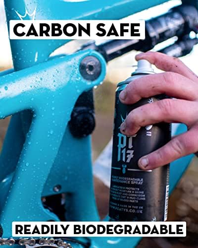 Peaty's PT17 General Bike Maintenance Spray 400ml - PTFE Free Bio Alternative, Carbon Safe, Lubricates & Protects, Prevents Rust, Drives out Moisture and Frees Seized Parts
