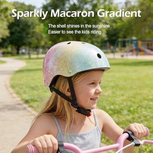 Image of Odoland Kids Bike Helmet for Boy Girl Age 3-8 for Cycling, Scooter, Skating