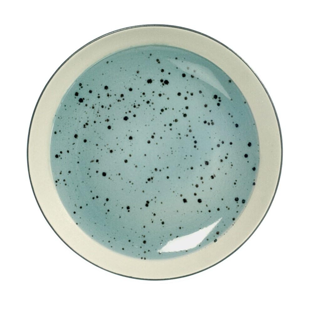Assiettes stoneware H&H azzurro anti-rayures pour repas quotidiens