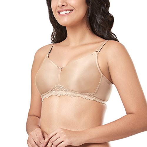 Image of Amante Every de Black Solid Non-Wired Non Padded Everyday Bra