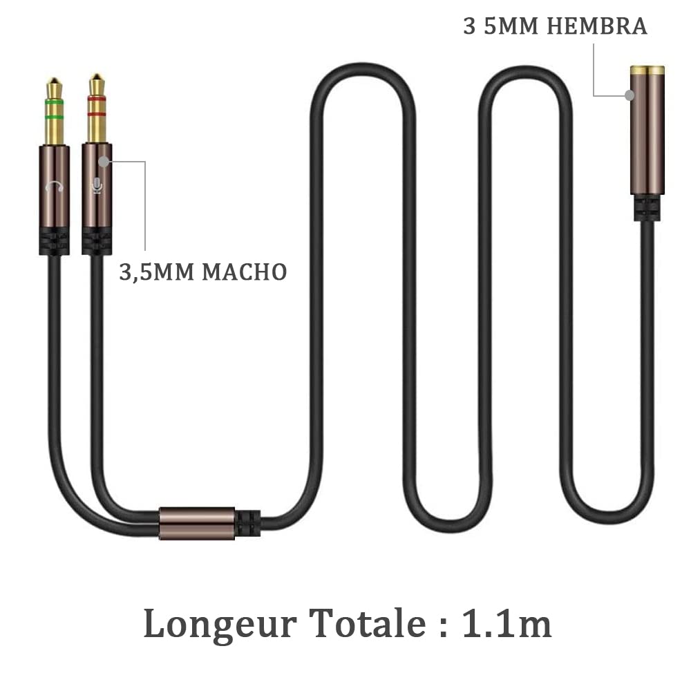 Sdoppiatore Jack 3,5 Per PS4 E Xbox: Connettore Maschio-femmina Per Cuffie Con Microfono Cavo Adattatore Audio 3.5mm