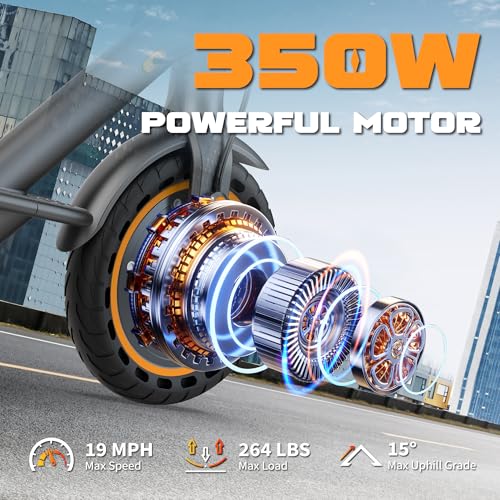 volpam electric scooter 350w500w powerful motor 85341034 solid tires 1922mph 282112 miles rangedual braking