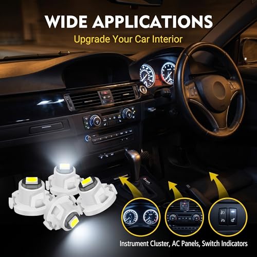 10 Lámparas LED T4.2 para auto, blancas miniatura 3