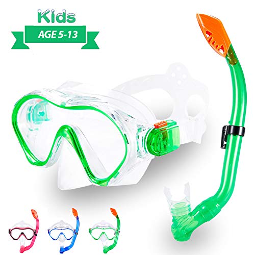Kids Snorkel Set Dry Top Snorkel Mask with Carrying Bag Kids Youth Junior