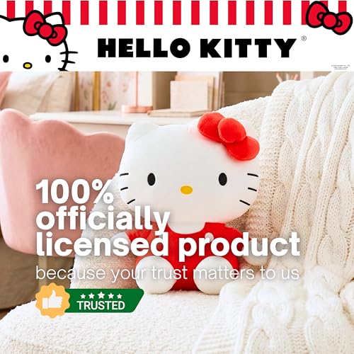 Image of Hello Kitty Bedding Weighted Cuddle Pillow - 3lb Soft Plush & Cozy Sanrio Pillow for Comfort, (Officially Licensed Product) By Franco Calm