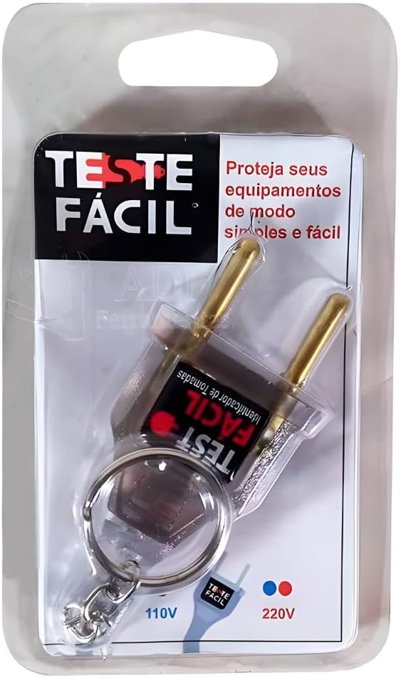 Chaveiro Identificador De Voltagem 110v E 220v Tomada Casa