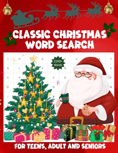 Classic Christmas Word Search: Large Print Classic Holiday Puzzles for Teen, Adults and Seniors: Great Festive Gift Idea For Fun