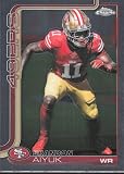 2025 TOPPS CHROME #266 BRANDON AIYUK SAN FRANCISCO 49ERS FOOTBALL OFFICIAL TRADING CARD OF NFL