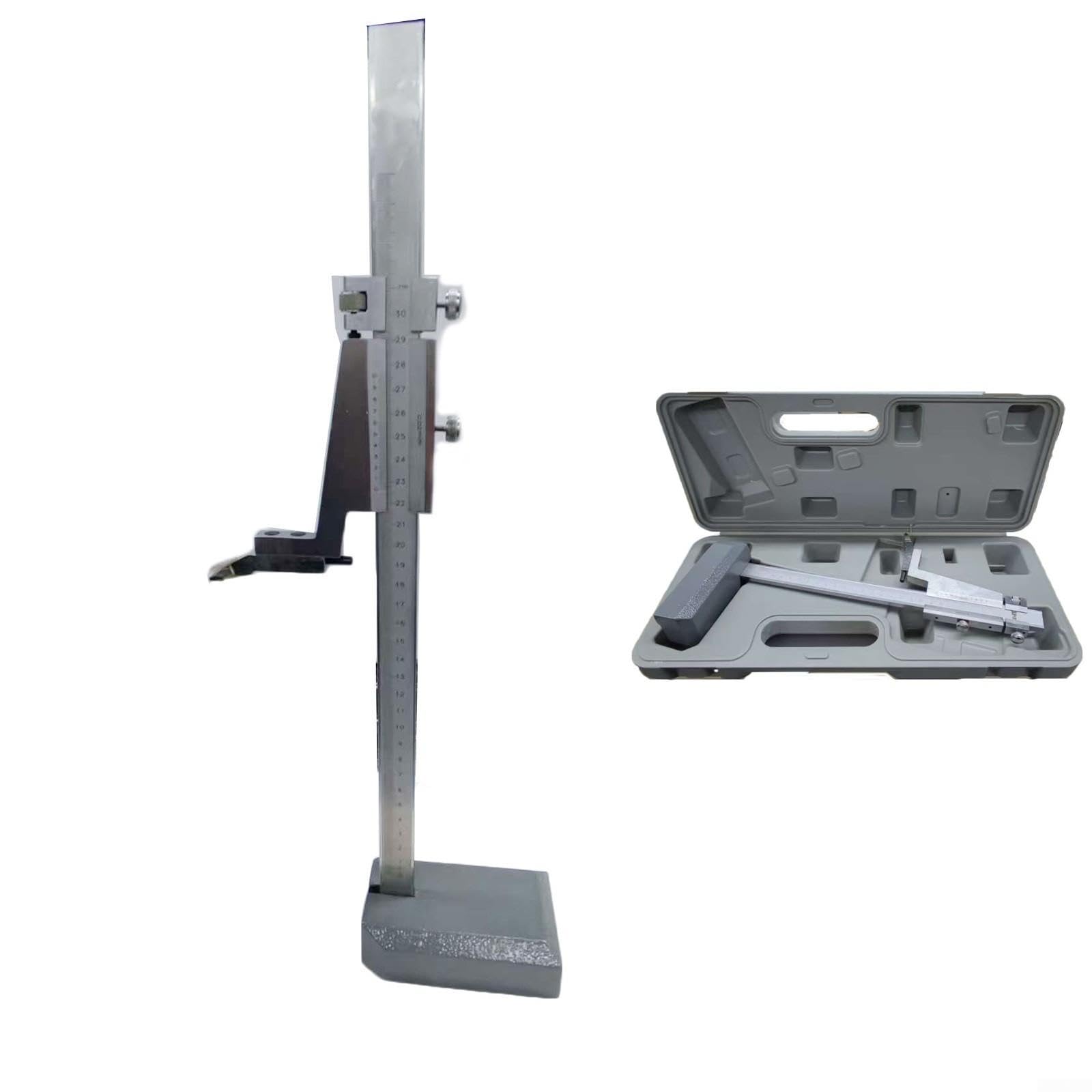 0-200mm Altezza Calibro Set 0.02mm Acciaio di Precisione (0-200mm) | Acciaio ad alto tenore di carbonio, capacità 0-300 mm, punta resistente all'usura, base stabile, durata di grado industriale