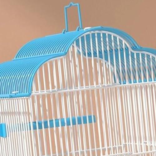 LeeQinersw Hängende Papageienvoliere/ Vogelkäfig mit Bequemer Sitzstange, Integriertem Futterspender, Sicherer Tür Und Herausnehmbarer Schublade, Robustes Metall, S-7