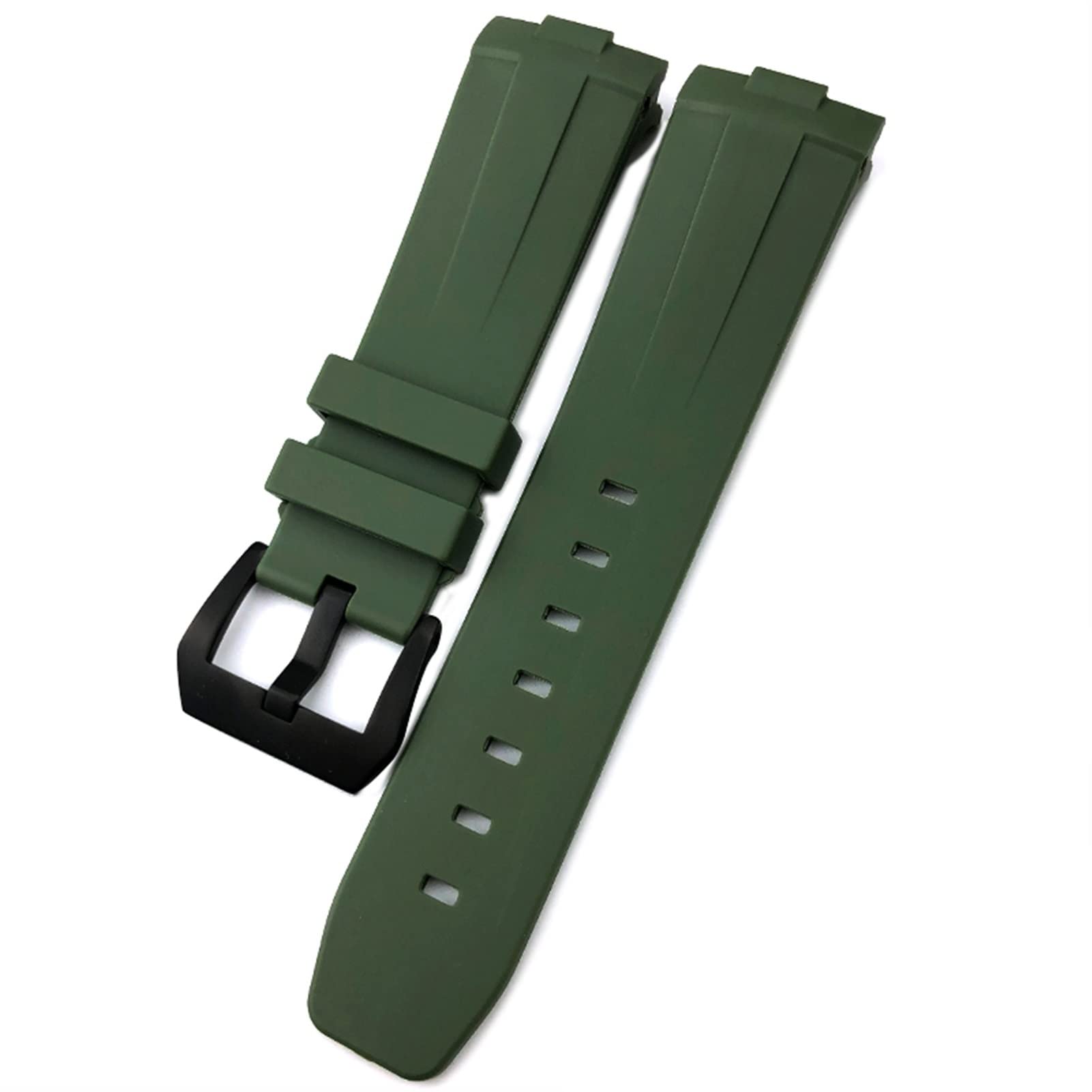 Bracelet silicone 24mm pour Panerai interface incurvée sans vide