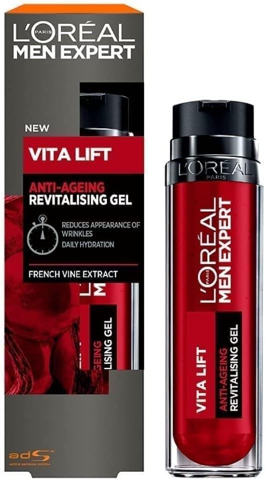 L'Oréal Men Expert Vita Lift Anti Wrinkle and Hydrating Gel Moisturiser for Men, 50 ml