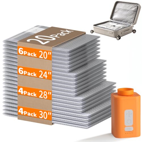 20 Pack Vacuum Storage Bags for Travel with Wireless Pump for clothing by QikVex - Used condition - US$26.79