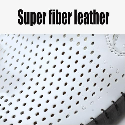 Men's Leather Cut Out Breathable Loafers Fashion Round Toe Slip On Soft Solewalking Flats Sandals Formal Business Casual Comfortable Work Shoes3