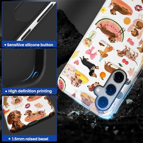 Coque Samsung S25 Plus antichoc TPU souple polycarbonate rigide teckel rigolo - 4