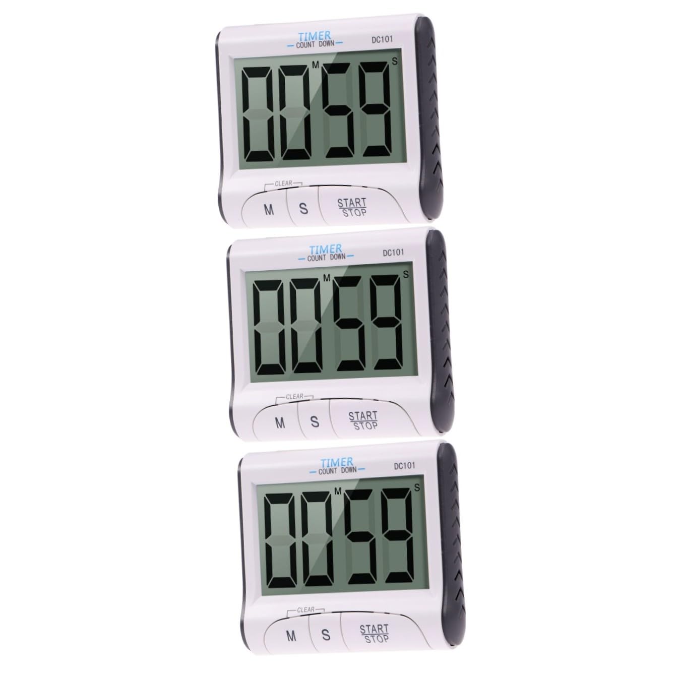 TOPBATHY 3stücke Küchentimer Mit Großem LCD-Display Und Alarm Für Kochzeiten Spiele Und Aktivitäten Countdown Und Alarmfunktion Batteriebetrieben