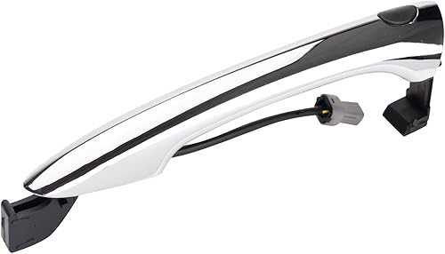 Miniatura 421 de TRQ Manija de la puerta exterior trasera izquierda del lado del conductor negra compatible con Honda Civic 2001-2005