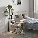 Console Table with Storage Shelves Side Table with Plant Stand Multi-Purpose Display Home Dorm Room