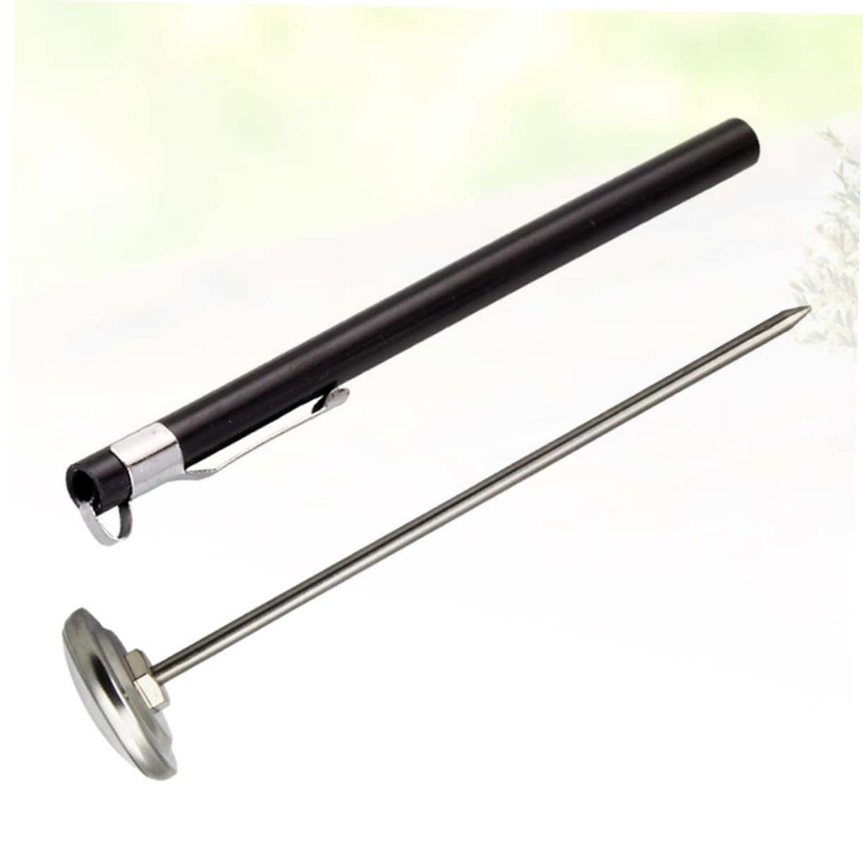 OUNONA 1Pc Mini Stainless Steel Food Thermometer Accurate Coffee Milk Thermometer for Home Use No Battery Required Kitchen Gadget for Yoghurt Soup Jam