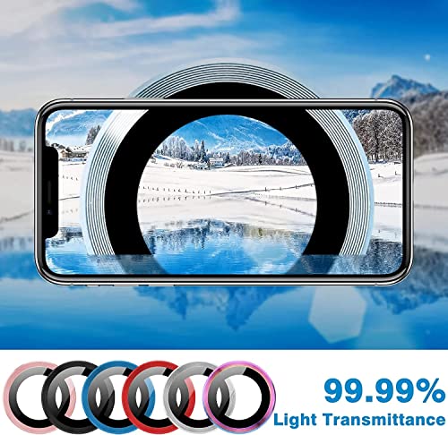 Image of Compatible for for i Phone 14 | iPhone 14 /14 PLUS Camera Lens Protector Tempered Glass Bling, Alloy Metal Camera Ring Guard for i phone14 | iphone 14 plus 2022 (Rainbow)