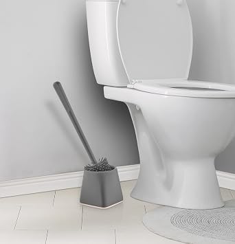 Ororitoli ATA HOME Silicone Toilet WC Toilet brush Gray Square