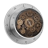 Orologio con ingranaggi Steampunk, timer magnetico manuale da cucina, timer per cucinare, simpatici timer per uova, orologio con conto alla rovescia rumoroso, timer con conto alla rovescia meccanic