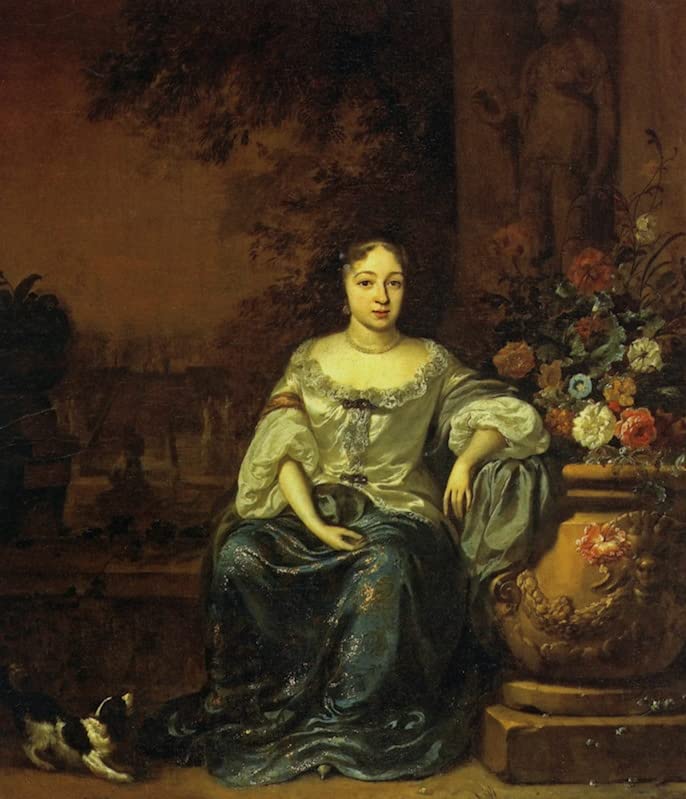 Lienzo mural Retrato de una dama de Jan Weenix, pintura artística de alta calidad 60x90cm