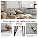 peaudny Peel and Stick Headboard for Queen Bed Linen Fabric Upholstered Wall Mounted Headboard - Wall Padding Panel in Light Grey for Bedroom/Living Room/Dorm (6 Panels)