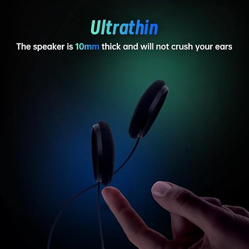 Miniatura 4 de WNJACO Auriculares Bluetooth para casco de motocicleta, auriculares inalámbricos Bluetooth 5.3 para exteriores, cancelación de ruido, sistemas de