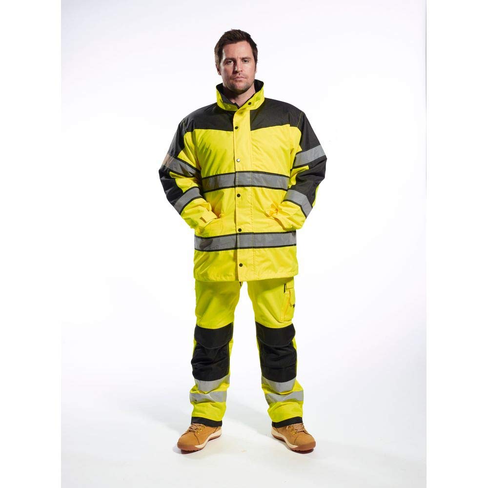 Portwest Chaqueta Bicolor Classic, Tamaño: L, Color: Amarillo, S462YERL