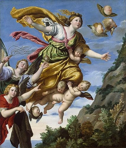 Impression toile Domenichino Marie-Madeleine 60x90cm pour grand mur vide