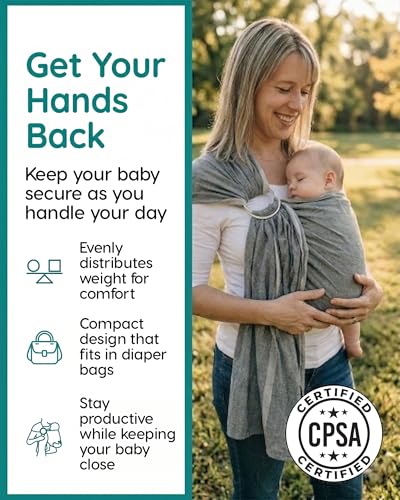Image of Hip Baby Wrap Ring Sling Carrier for Baby, 8-35 lbs - Midnight | Carrier for Newborns Infants Toddlers, Adjustable Soft Cotton Nursing Support, For Baby Carrying, Ring Sling Baby Carrier