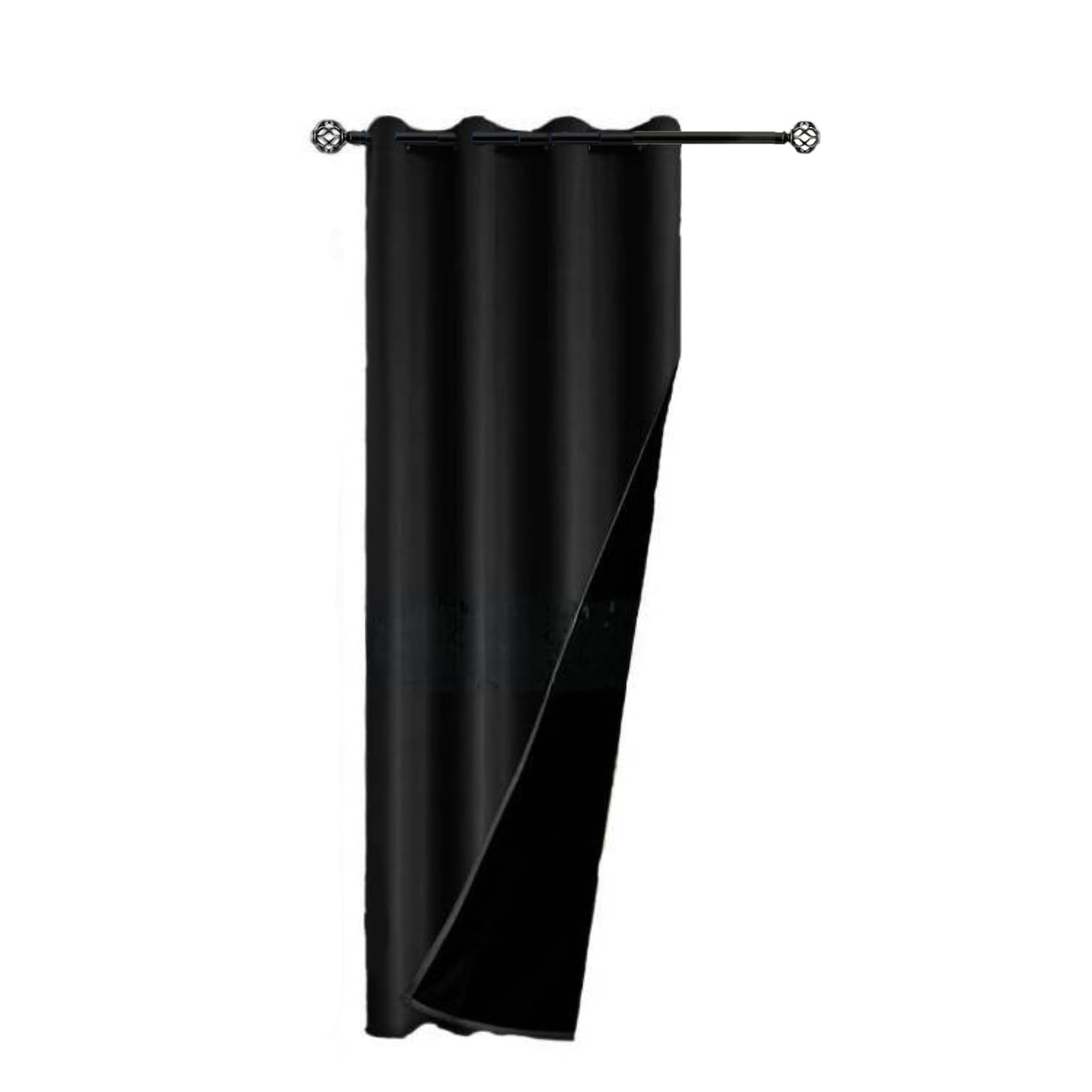 Rideaux occultants 120x170cm noir HOCEDO isolant phonique