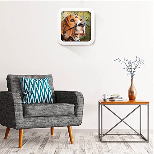 Pendule murale chien moderne et silencieuse 26x26cm - 6