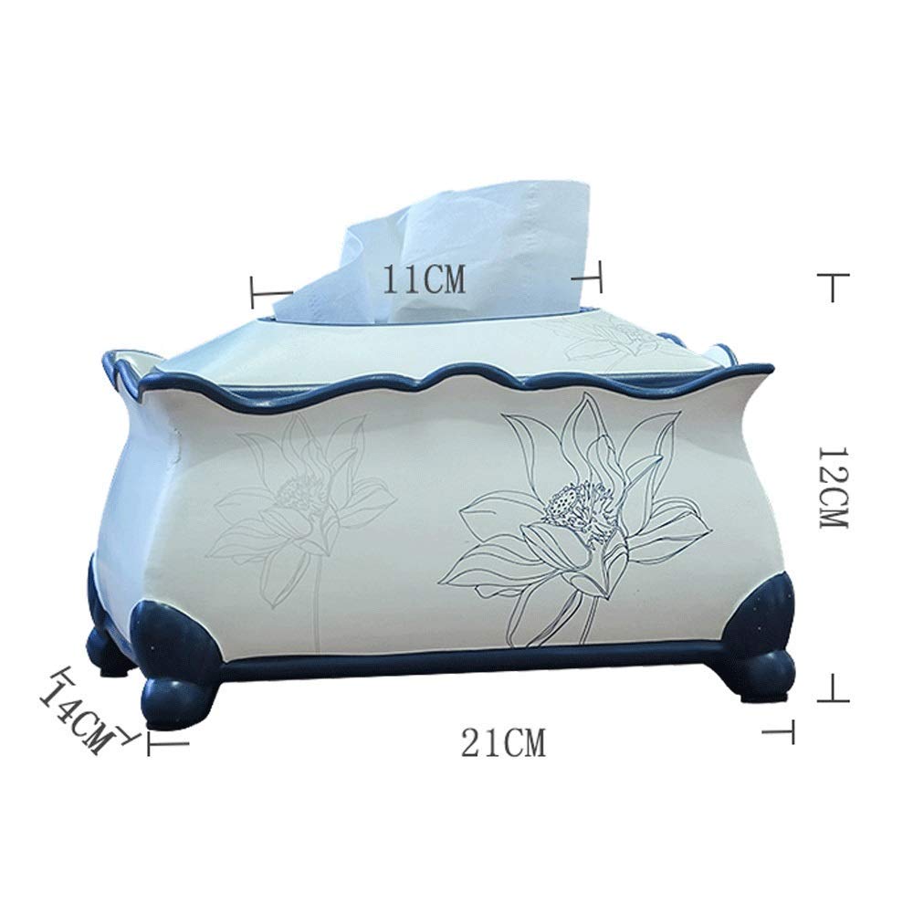 Dispensador De Papel Higiénico con Tapa De Cerámica Y Base De 4 Patas, Porta Pañuelos Lotus, Contenedor para Servilletas, Cajas De Pañuelos