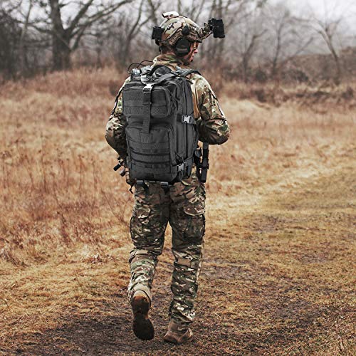 Foto von ProCase Militär Taktische Rucksack 35L US Cooper Molle Große Kapazität 2 Tage Armee Assault Pack Go Bag Wandernrucksack für Wandern Jagd, Trekking Camping Outdoor Sports Aktivitäten –Schwarz