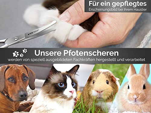 Exklusive Fellschere Pfotenschere Gebogen Haarschere Hundehaar-Schere (11,5 cm)