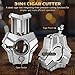 XIFEI 3-in-1 Cigar Cutter with V-Cut, Straight Cut & Punch, Ergonomic Design Guillotine Cutters for Men's Gift, Premium Stainless Steel Blades Fits up to 62 Ring Gauge Cigars