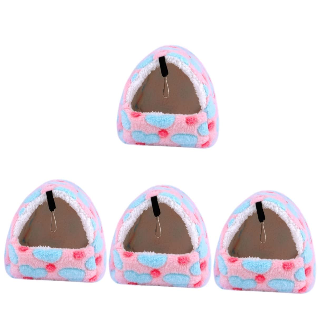 Mipcase 4 Piezas Cama Pequeña Invierno Cálido Hámsteres En Roedores Escondite Jugando Calentamiento Polar Térmico L Descansando Enano Hogar Rata Calor Colgando con Cerdo