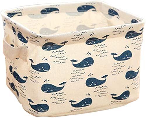 Preisvergleich Produktbild dwkkong Faltbare Kleidung Decke Kleiderschrank Home Tuch Aufbewahrungsbox Desktop Aufbewahrungskorb Spielzeug Baumwolle und Leinen Spielzeug Lagerung Kleiner Korb Waschbare Korb Aufbewahrungsbox