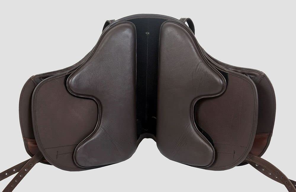 A&M Reitsport Sella da trekking senza alberi 1125 marrone, con cuciture bianche, dimensioni: 16 pollici