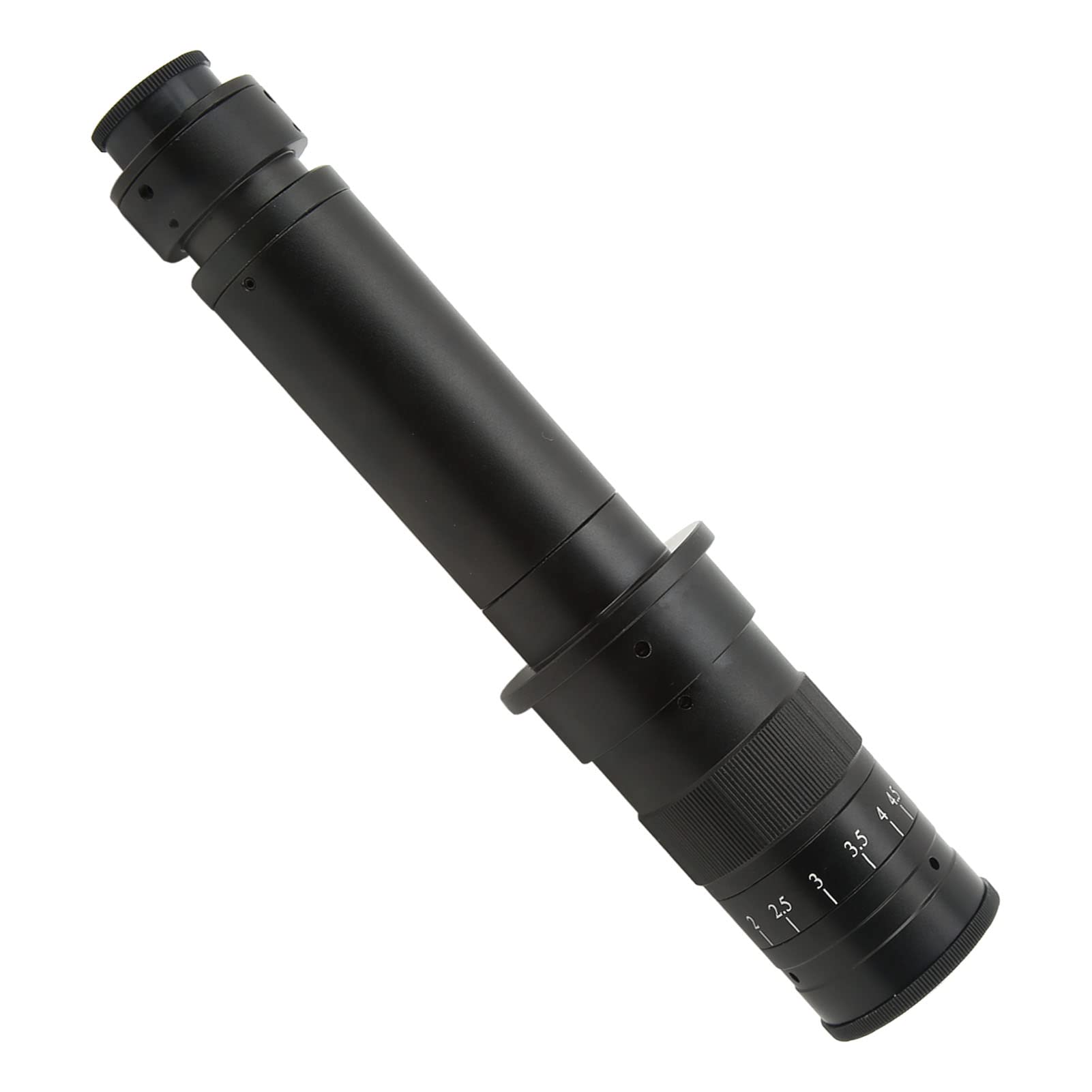 DAUERHAFT Monoculare 300X Zoom C Mount Lens Microscopio Lens Adapter 1X Oculare Lente Ingrandimento regolabile 0.7X a 4.5X Lega di Alluminio per Industria Microscopio Camera