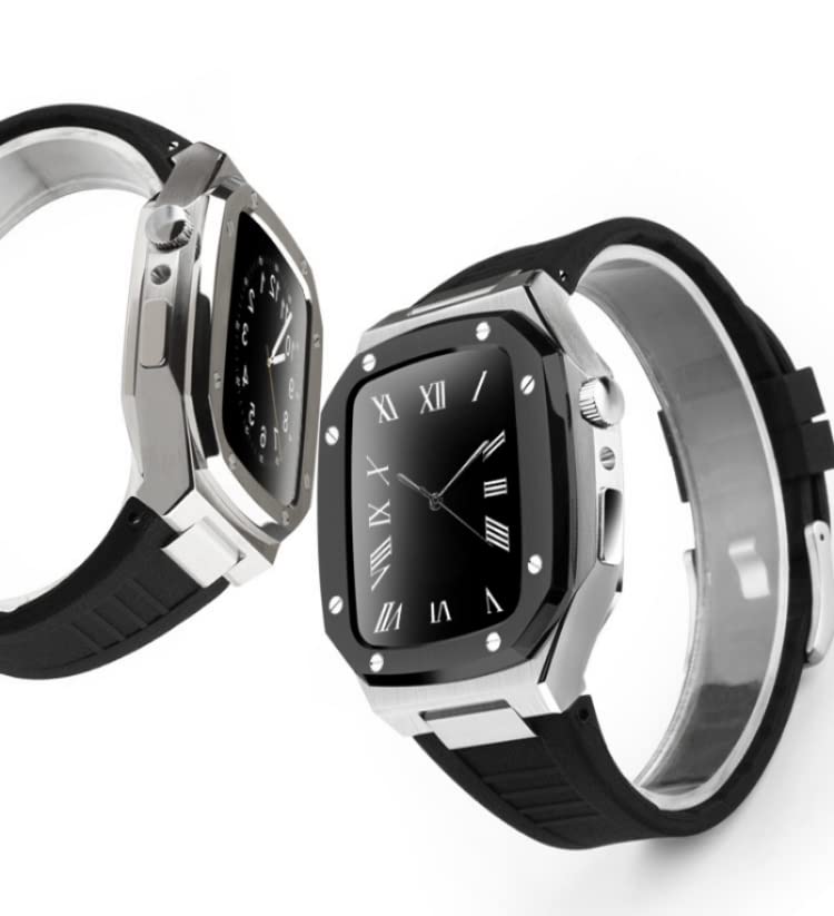 Bracelet en acier inoxydable anti-rayures avec étui pour Apple Watch