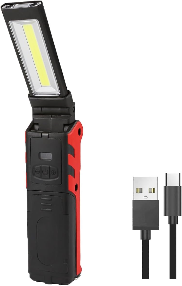 Rechargeable Magnetic Work Light | 2 Modes, 270° Rotation, Foldable Rechargeable Magnetic Work Light | 2 Modes, 270° Rotation, Foldable