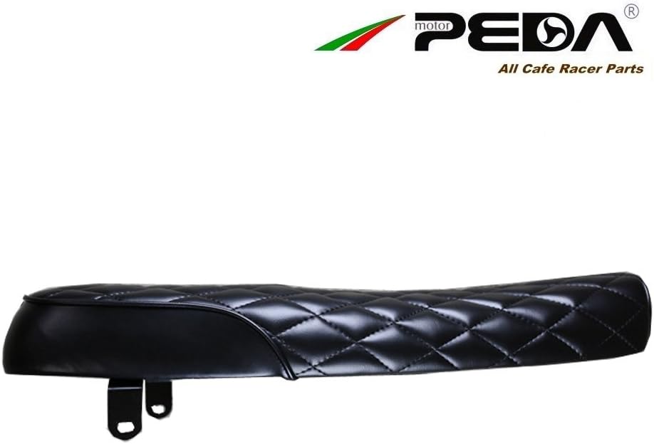 PEDA Cafe Racer Seat 64cm Brat Diamond Flat Saddle Long Seats For Honda Yamaha Suzuki Universal