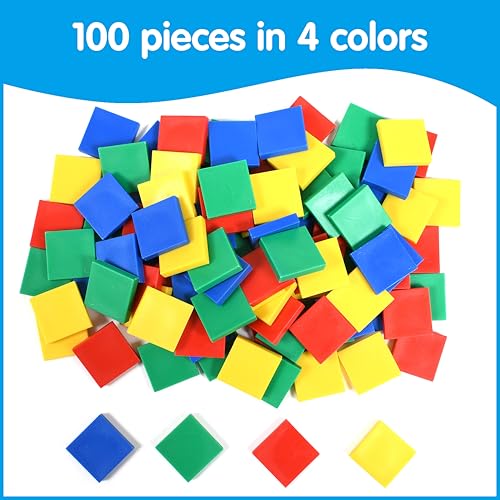Azulejos de colores para resolver problemas de conteo y lógica escolar 3