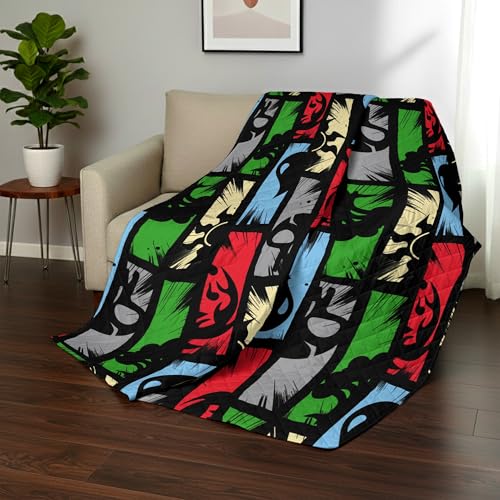 Image of Northwest Magic The Gathering Animated Magic Twin Quilted Blanket, Comfy Throw, Adults Boys Girls, Soft Lightweight Bedding for Bed, or Couch, 60 x 90 inches