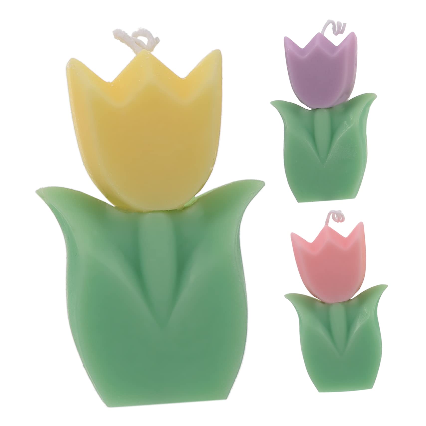 Amosfun 4 Sätze Tulpenkerze Gefälschte Dosen Dekorative Aromatherapie Duftende Lavendelkerzen In Form Von Lebensmittelwachs Teelichtgläser Kerzenform Dekoration Mini 3 Stück * 4